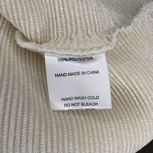 NWT Alquema Quiet Luxury Ivory Oversized Ribbed Dolman Sleeve Top Womens Sz 2 XL - Picture 5 of 7